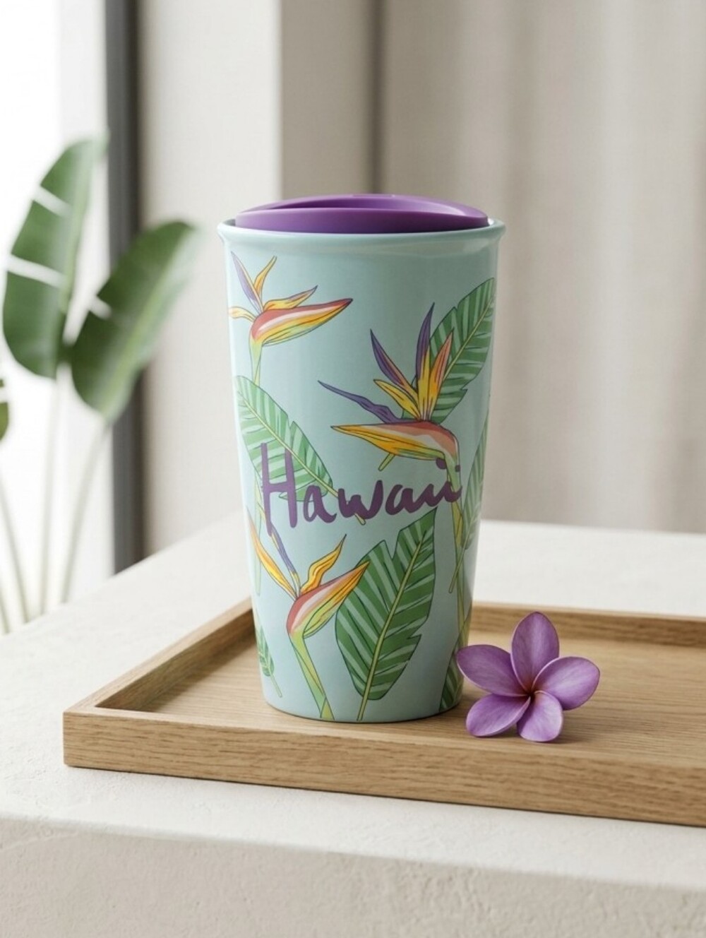 Starbucks Hawaii Birds of Paradise Travel Mug Tumbler 12oz